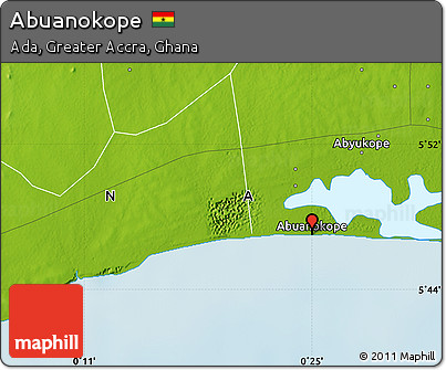Physical Map of Abuanokope