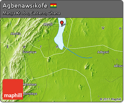 Physical Map of Agbenawsikofe