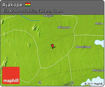 Physical Map of Ajakope