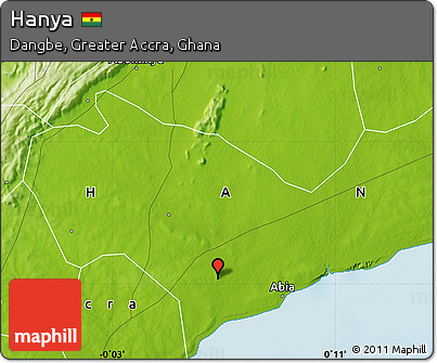 Physical Map of Hanya