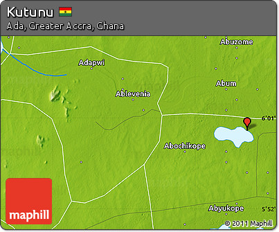 Physical Map of Kutunu