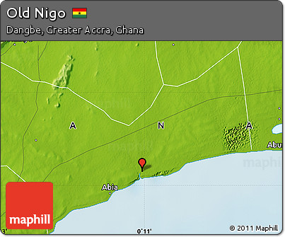 Physical Map of Old Nigo