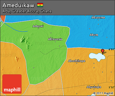 Political Map of Ameduikaw