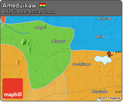 Political Map of Ameduikaw
