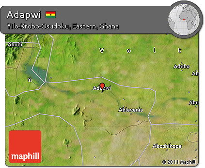 Satellite Map of Adapwi