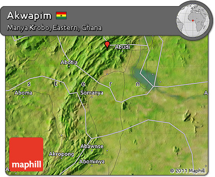 Satellite Map of Akwapim