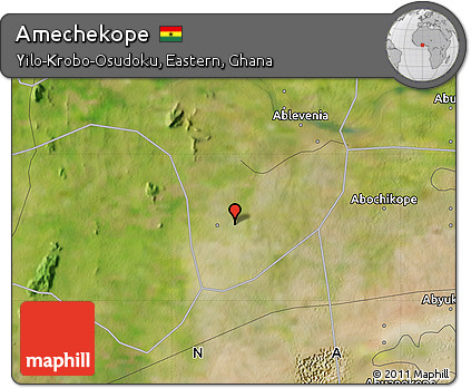Satellite Map of Amechekope