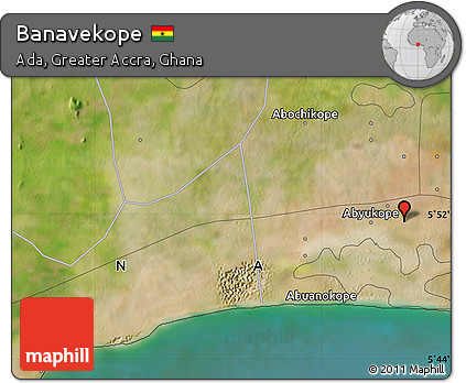Satellite Map of Banavekope