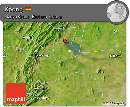 Satellite Map of Kpong