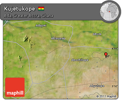 Satellite Map of Kujetukope