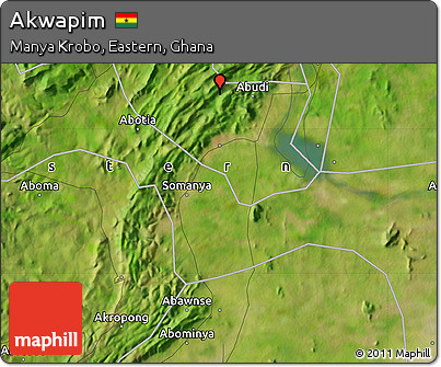 Satellite Map of Akwapim