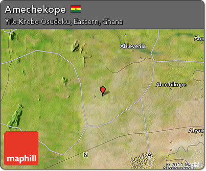 Satellite Map of Amechekope