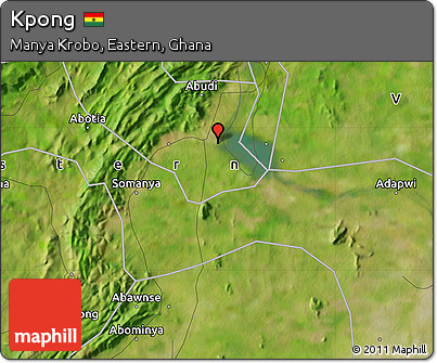 Satellite Map of Kpong