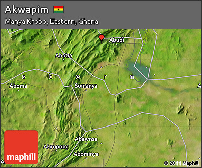 Satellite Map of Akwapim