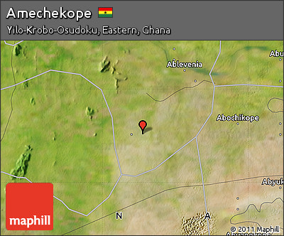 Satellite Map of Amechekope