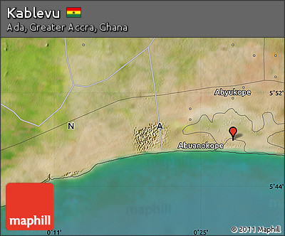 Satellite Map of Kablevu