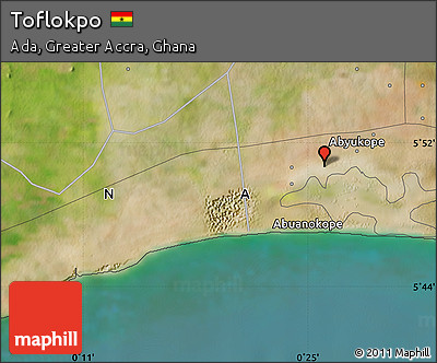 Satellite Map of Toflokpo