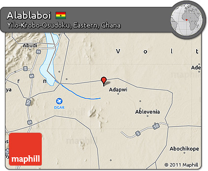 Shaded Relief Map of Alablaboi