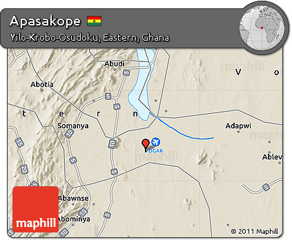Shaded Relief Map of Apasakope