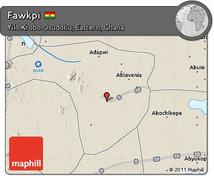 Shaded Relief Map of Fawkpi