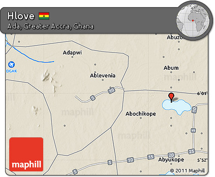 Shaded Relief Map of Hlove