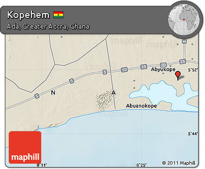 Shaded Relief Map of Kopehem
