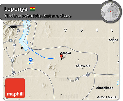 Shaded Relief Map of Lupunya