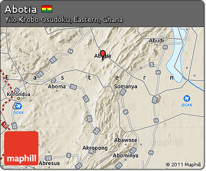 Shaded Relief Map of Abotia
