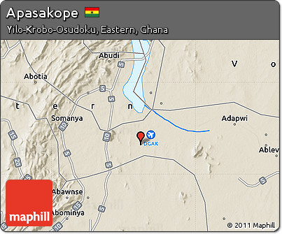 Shaded Relief Map of Apasakope