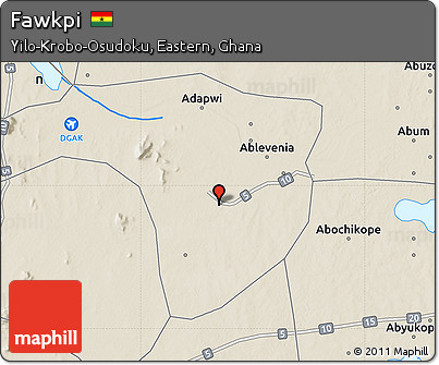 Shaded Relief Map of Fawkpi