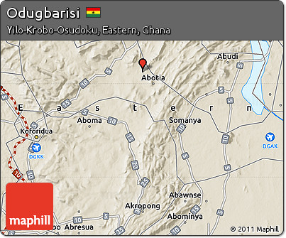 Shaded Relief Map of Odugbarisi