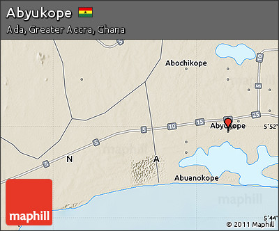 Shaded Relief Map of Abyukope