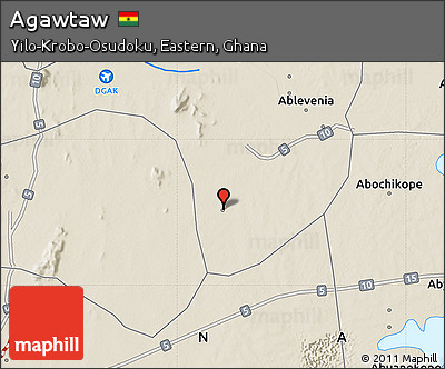 Shaded Relief Map of Agawtaw