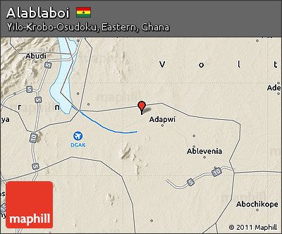 Shaded Relief Map of Alablaboi
