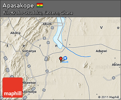 Shaded Relief Map of Apasakope
