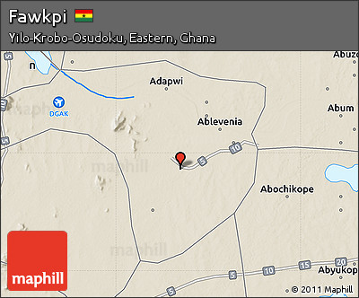 Shaded Relief Map of Fawkpi