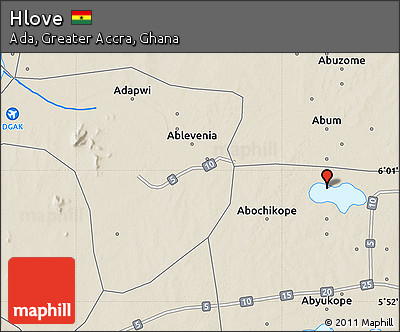 Shaded Relief Map of Hlove