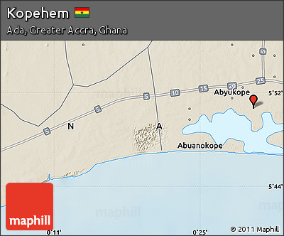 Shaded Relief Map of Kopehem