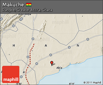 Shaded Relief Map of Makuche