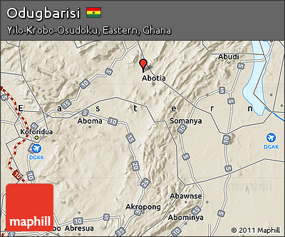 Shaded Relief Map of Odugbarisi