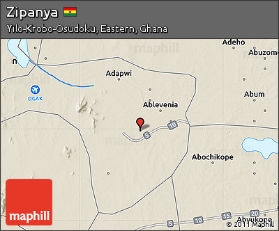 Shaded Relief Map of Zipanya