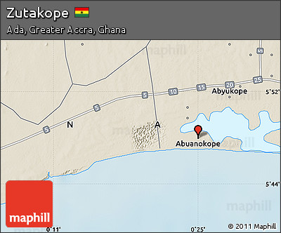 Shaded Relief Map of Zutakope