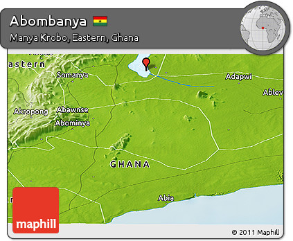 Physical Panoramic Map of Abombanya