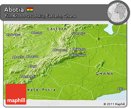 Physical Panoramic Map of Abotia