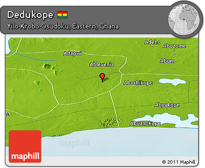 Physical Panoramic Map of Dedukope