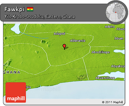Physical Panoramic Map of Fawkpi