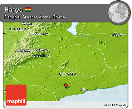 Physical Panoramic Map of Hanya