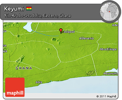 Physical Panoramic Map of Keyumi