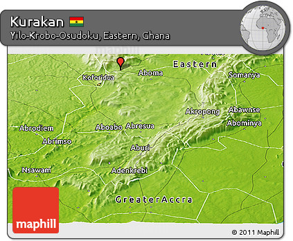 Physical Panoramic Map of Kurakan
