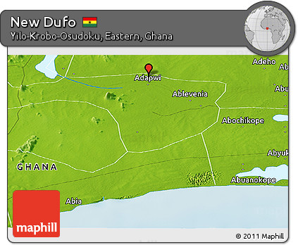 Physical Panoramic Map of New Dufo